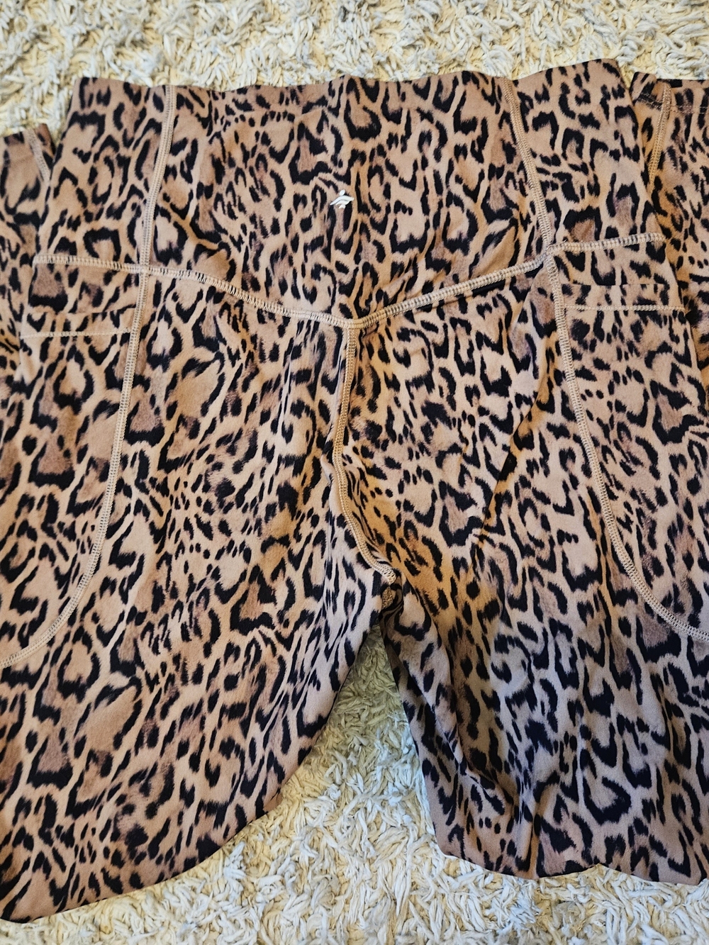 HALARA Leopard Print High-Waist Leggings in Brown and Black